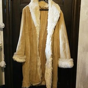 Vintage Wilson's Leather long Suede and fur coat